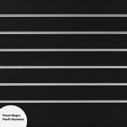 Lama negro guías aluminio