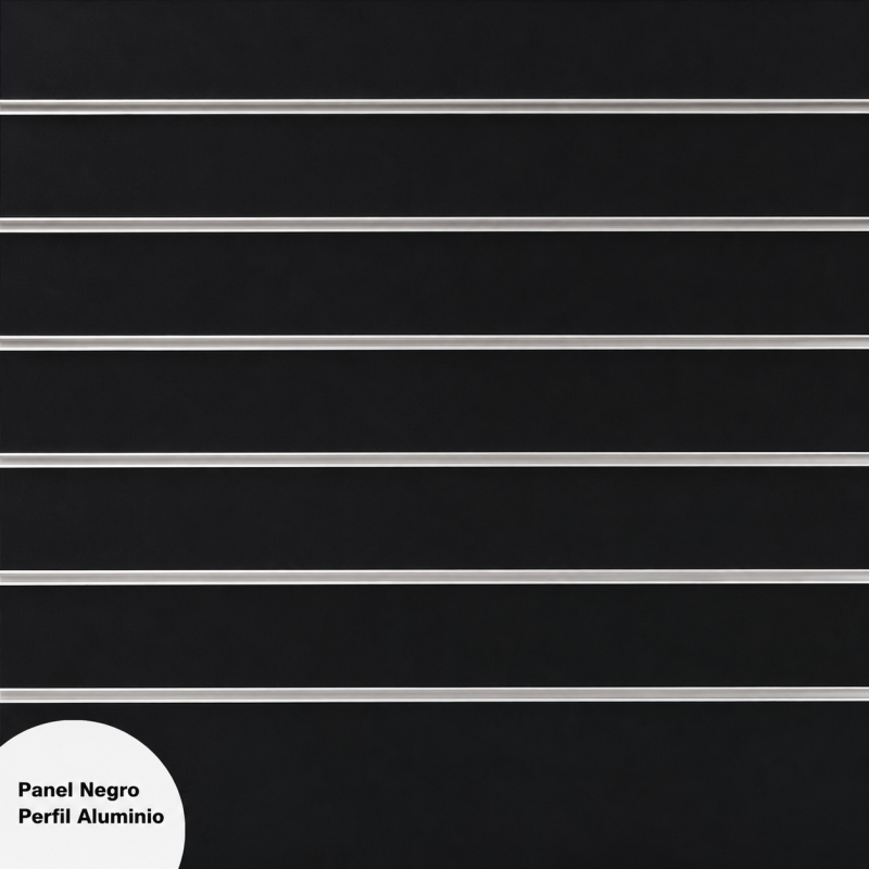 Lama negro guías aluminio